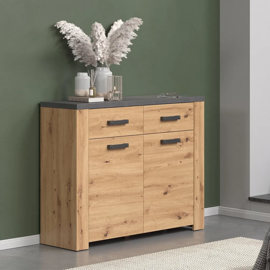 Commode chêne Follow meuble compact pour petits espaces et studio - 12
