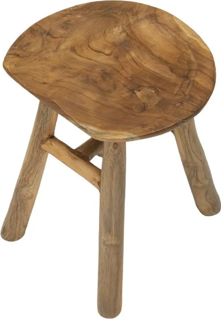 Tabouret gain de place marron pour optimiser les petits espaces - 4