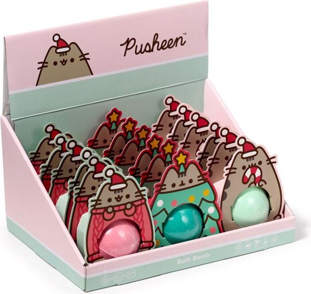 Weihnachtliche Badebomben „Pusheen the Cat“ in Geschenkbox Produktbild 