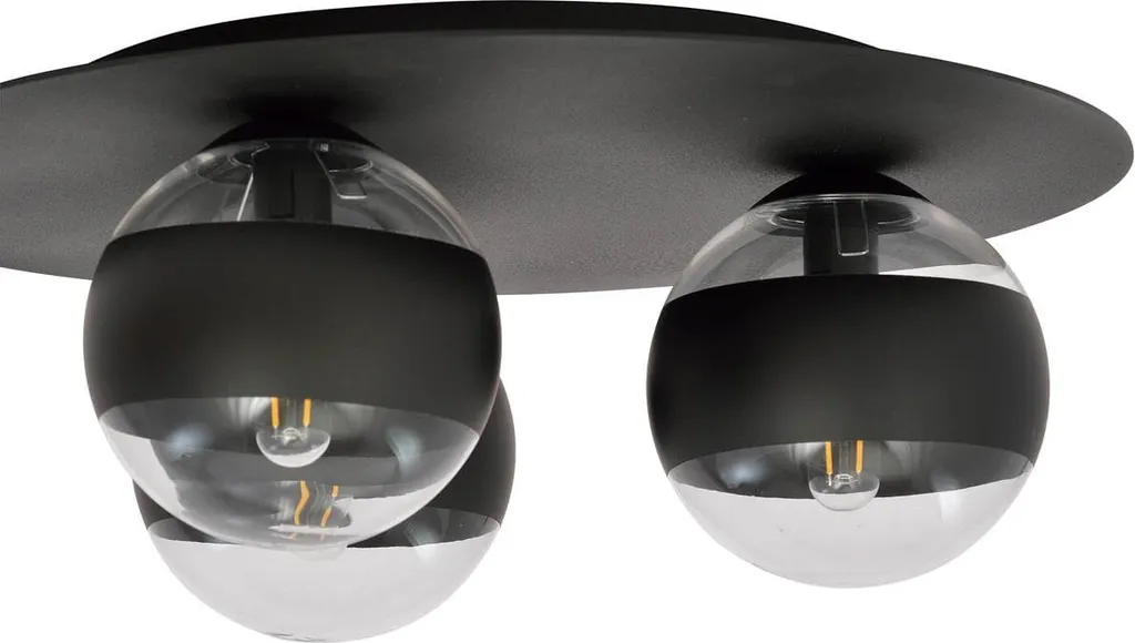 Plafonnier SOLAR 3 Noir Strié - Solution d'éclairage chic pour petit espace - 6