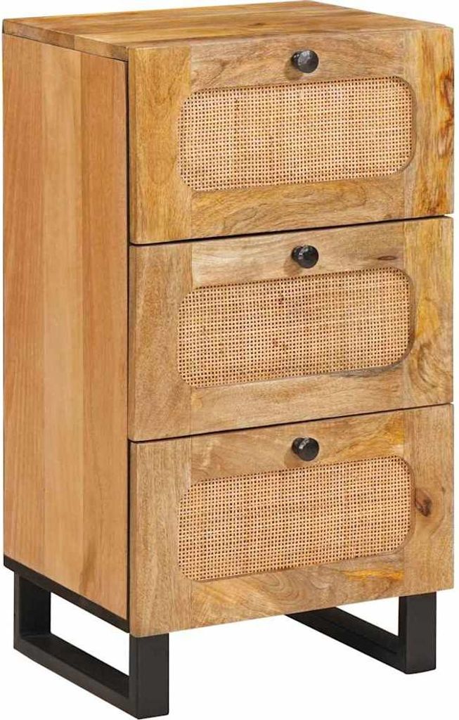 Sideboard mit Schubladen Braun 40 x 33 x 75 cm Massivholz Mango