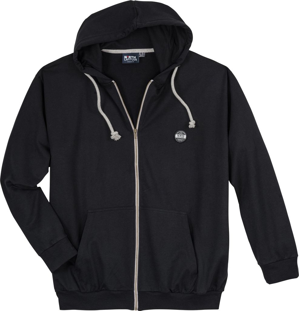 North Latitude schwarz Kapuzen-Sweatjacke XXL