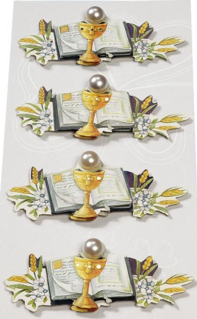 Kommunion Konfirmation Sticker Kelch Buch