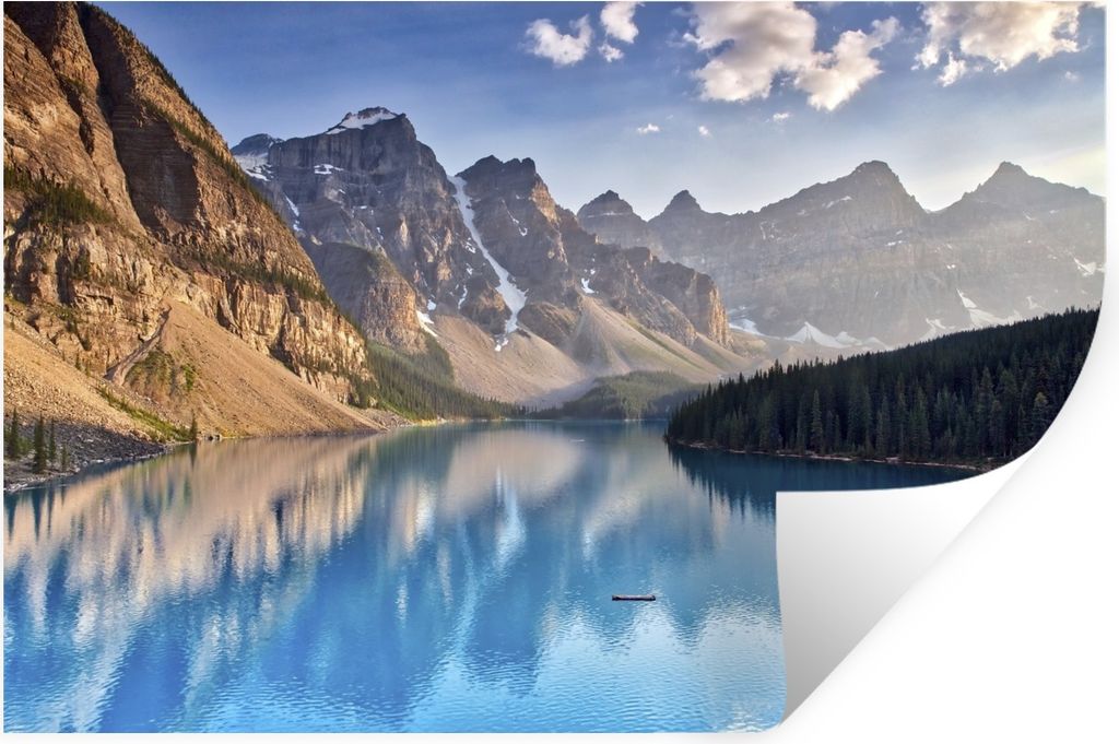 MuchoWow Wandtattoo Wandsticker Wandaufkleber Moraine Lake in der Provinz Alberta in Kanada 120x80 cm Selbstklebend und Repositionierbar - Selbst...