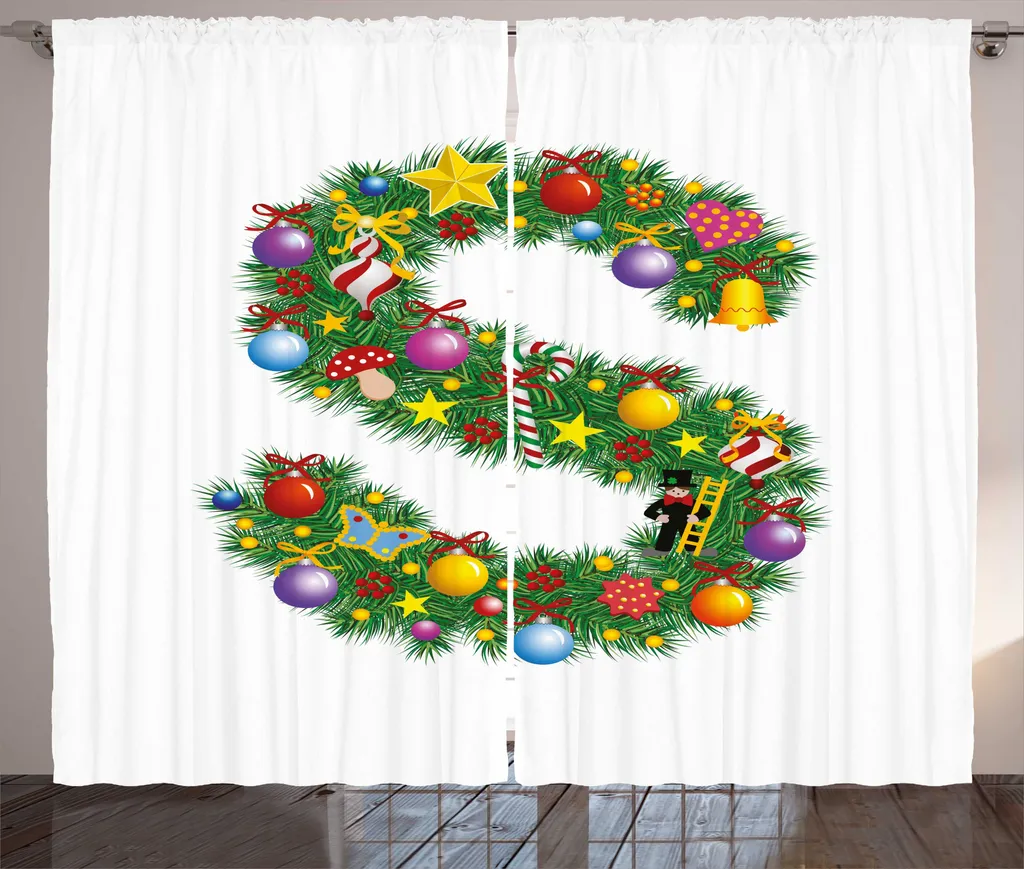 ABAKUHAUS Tenda Natalizia Rustica 280x175 cm - Lettere e Decorazioni