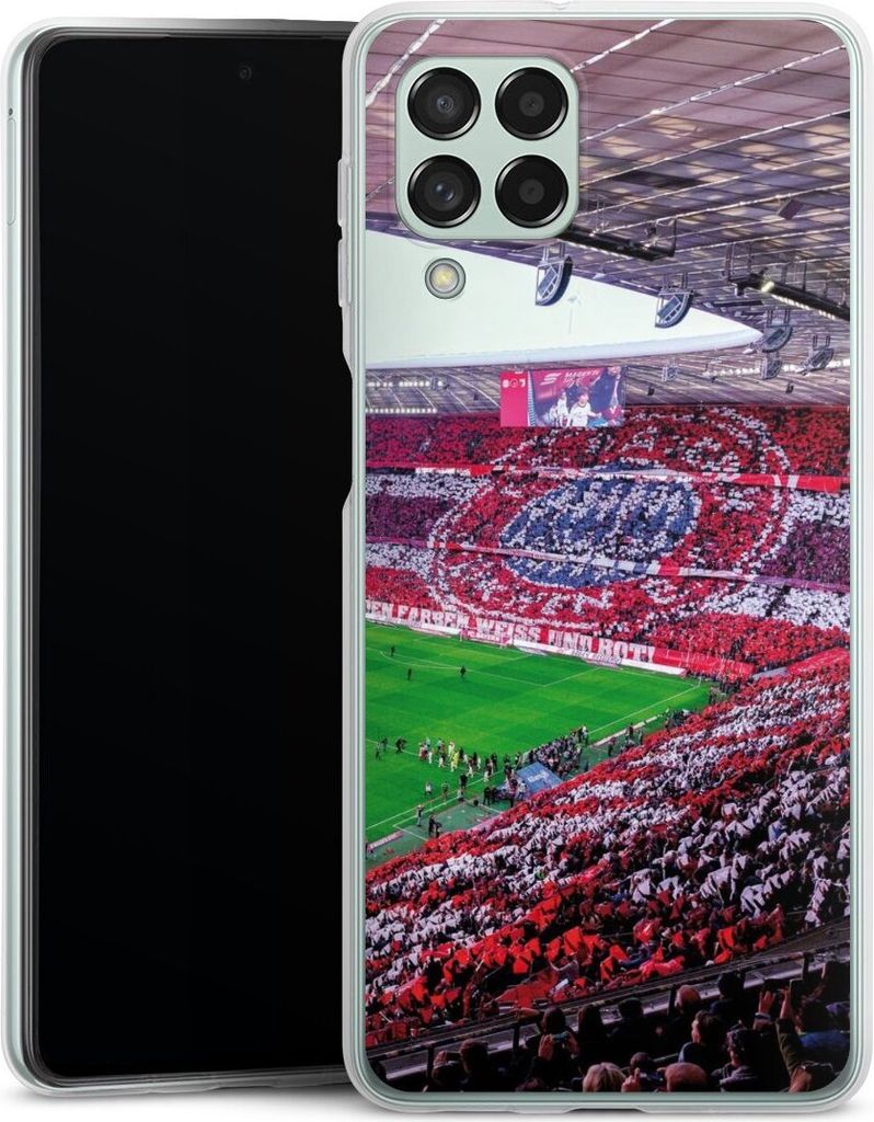 DeinDesign Handyhülle für Samsung Galaxy M53 5G Silikon Hülle Case Smartphone Schutzhülle FC Bayern München FCB Stadion