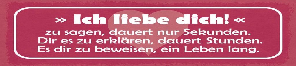 vianmo Blechschild 10x46 cm Ich liebe dich zu sagen, dauert nur Sekunden