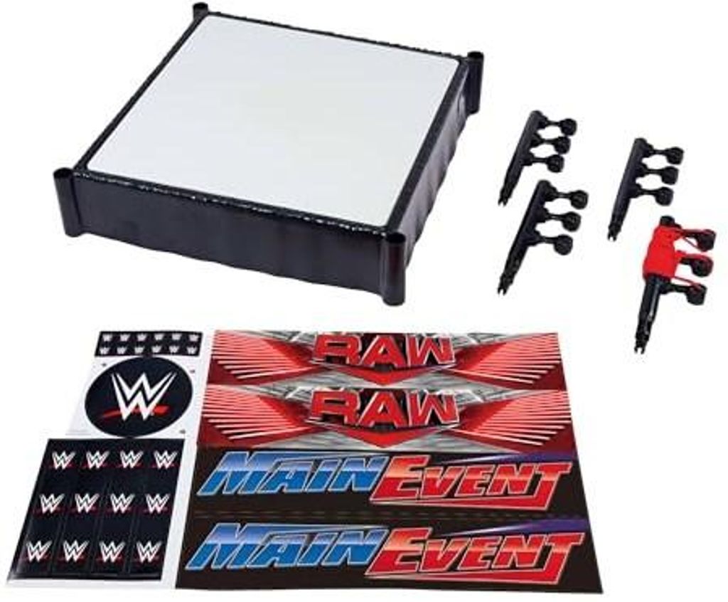 Mattel WWE play set ring per il wrestling con etichette RAW Immagine del prodotto 