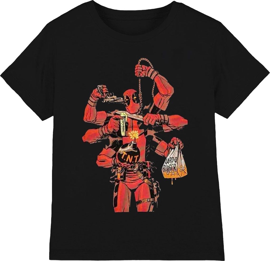 Deadpool - T-Shirt für Herren/Damen Uni RO10170 (XXL) (Schwarz)