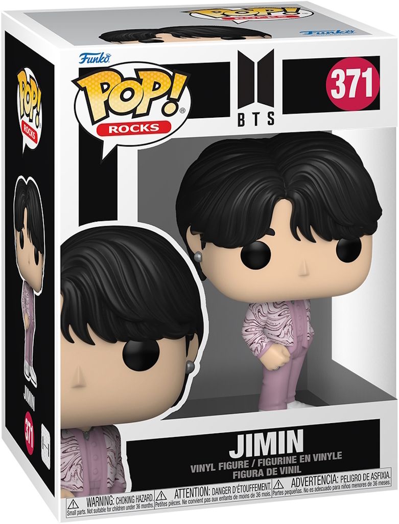 A Funko Pop! vinyl figure of BTS member Jimin in its original packaging.