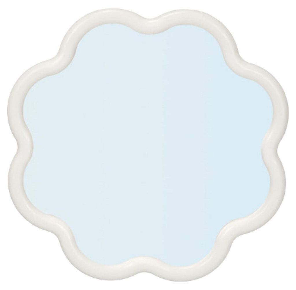 Giftdecor Spiegel Blume - weis - 40 x 40 cm - Blumenform - Produktbild 