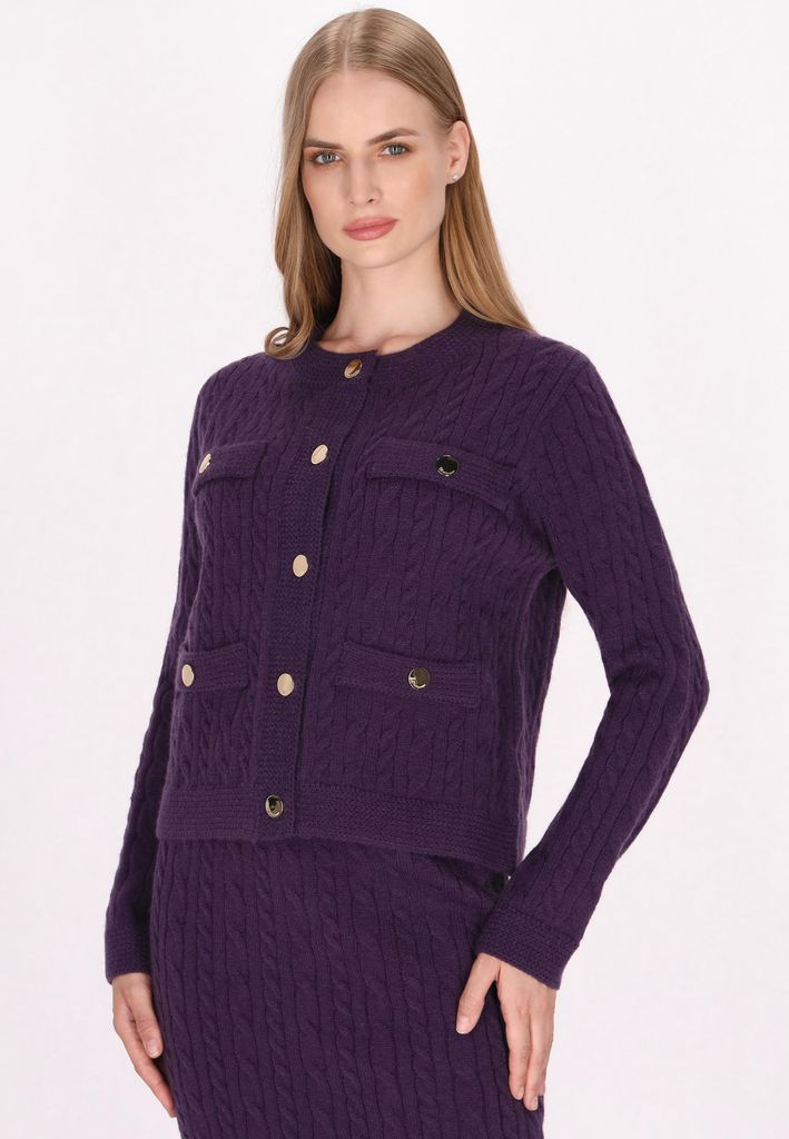 PATTEN Damen Cardigan - Lila, XL/XXL
