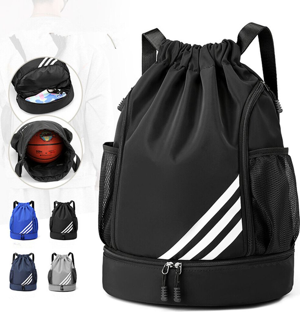Sporttasche,Sport Rucksäcke,Turnbeutel Große Kapazität,Wasserdicht, mit Bodenfach und Breit Kordelzug,Beutel,Übernachtungstasche,Seesack Sport ...
