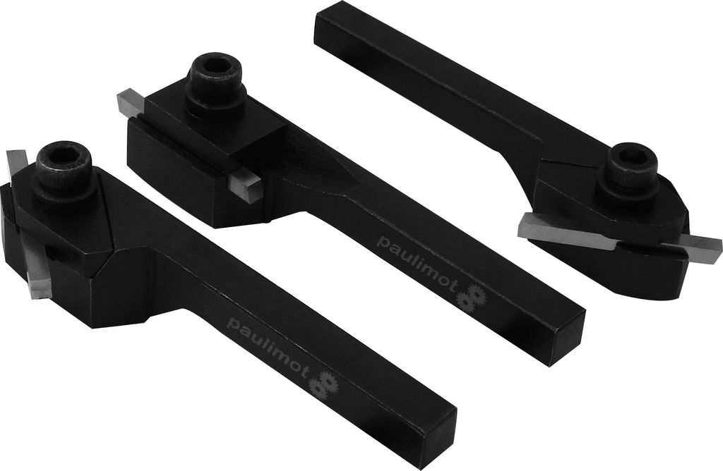 PAULIMOT Mini-Drehmeißel-Set mit HSS-Einsätzen, 3-teilig, 8 mm