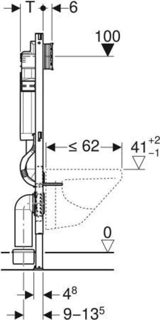 Bâti-support Geberit Duofix Sigma avec plaque Sigma01 blanc - 111.300.00.5 - 5