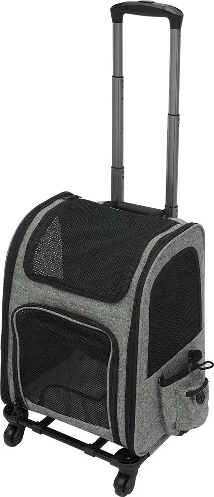 Trasportino Trolley per Cani e Gatti 15kg | Ruote 360° Grigio