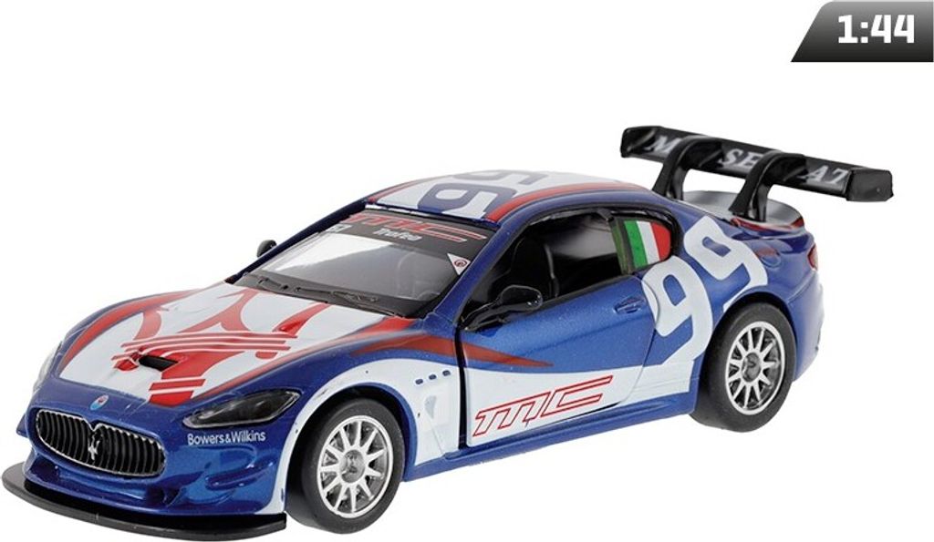Modell 1:43 Maserati GranTurismo MC GT4, blau und weiß