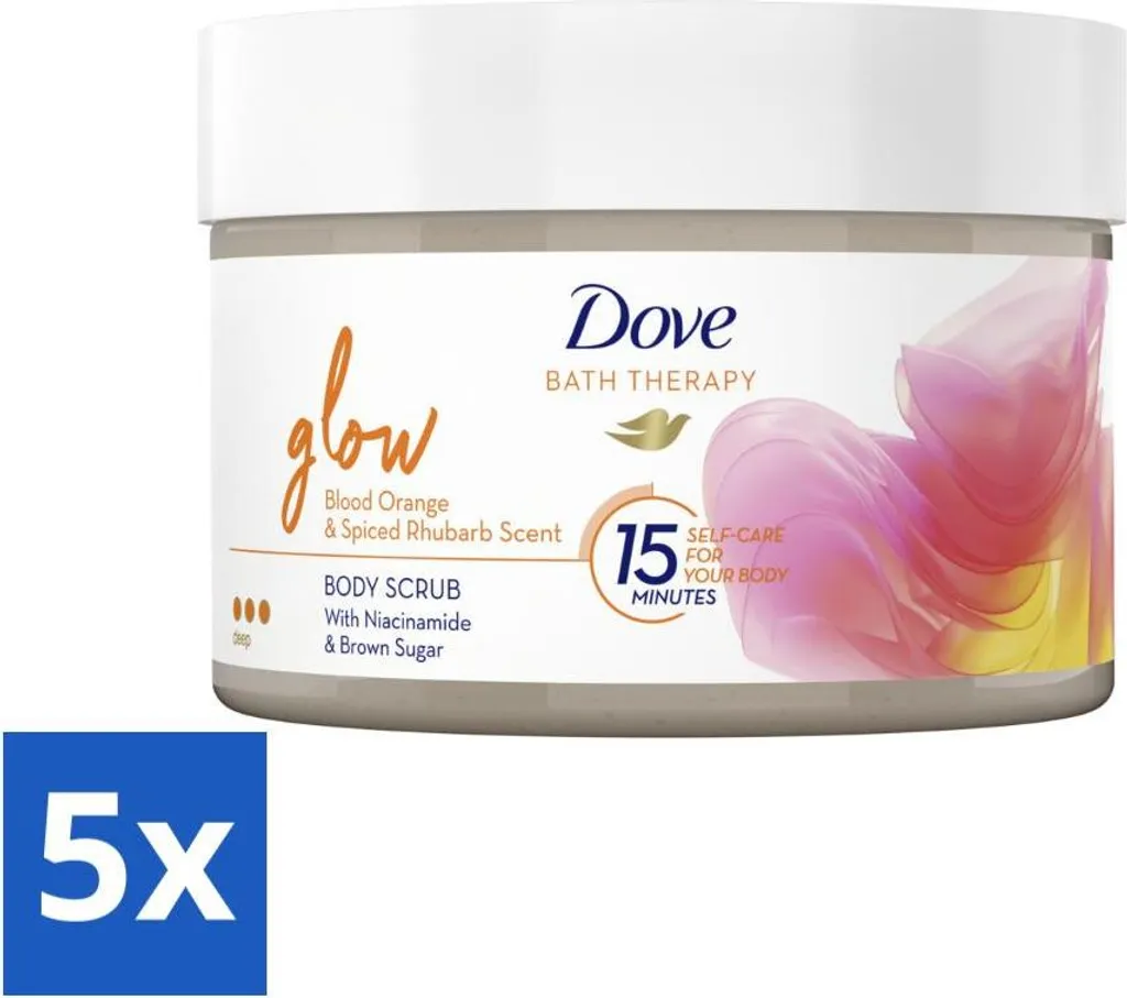 Dove Bath Therapy Glow Scrub 5 Pezzi - Rituale Illuminante 295ml