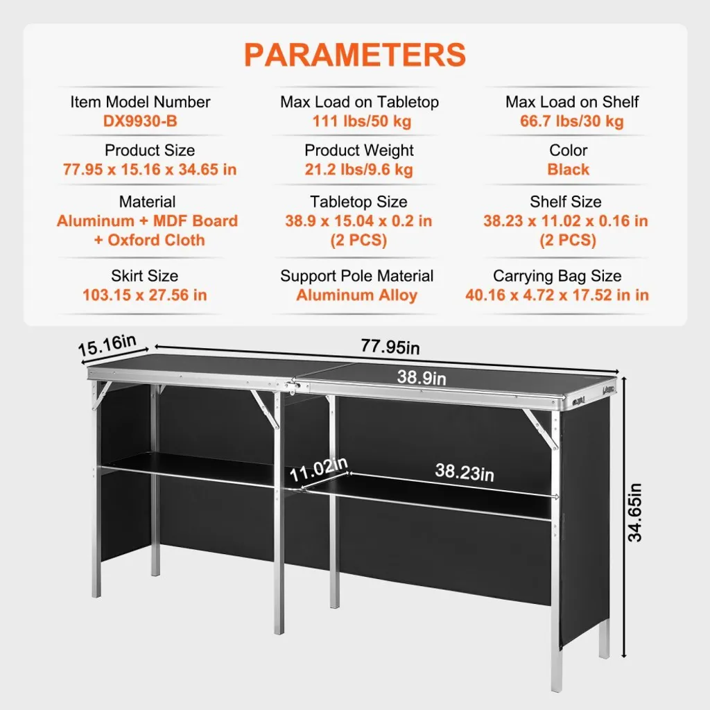 Stand d'exposition avec étagère de rangement et structure pliable noir - 7