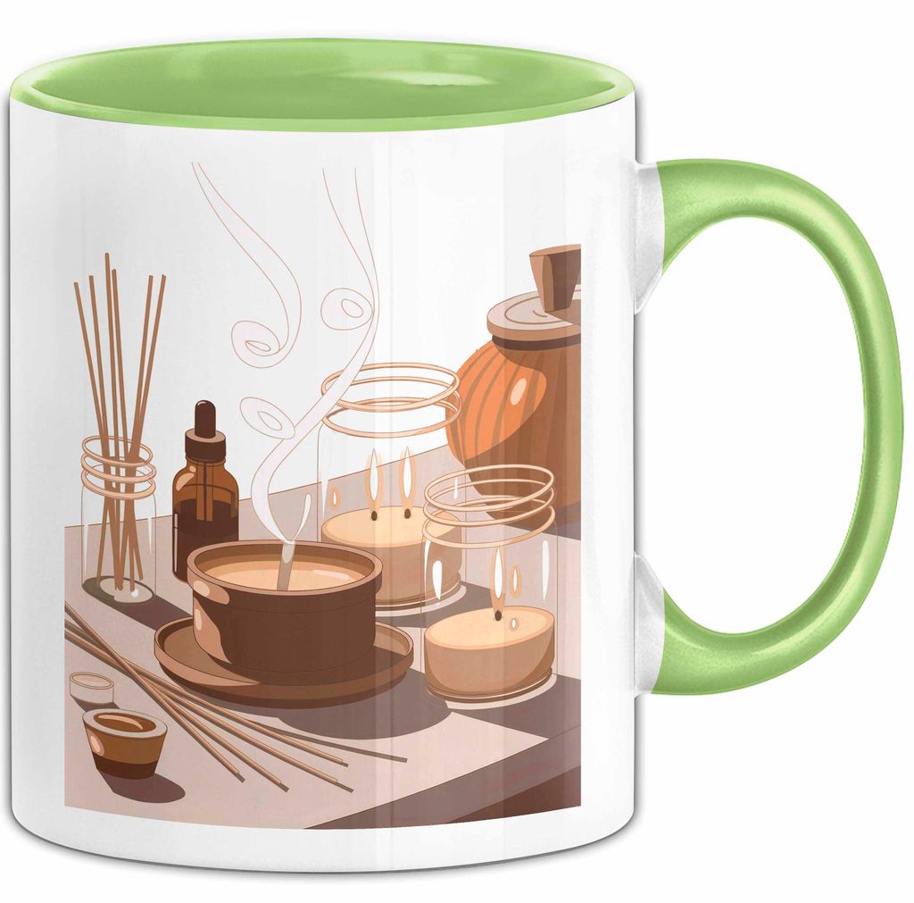 Kerzenmacher Tasse Geschenk Lustige Geschenkidee Spruch Für Gemütliche Bastel Liebhaber (Grün)