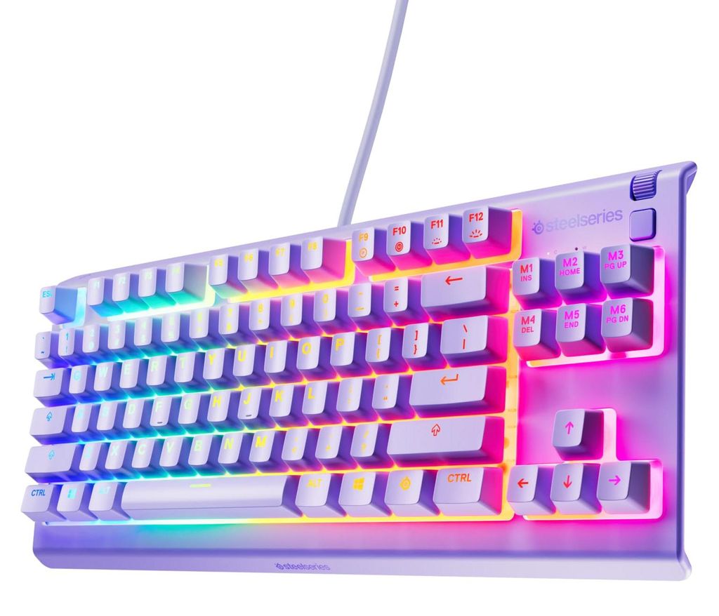 SteelSeries Apex 3 TKL Lavendel RGB Gaming-Tastatur – Produktbild 