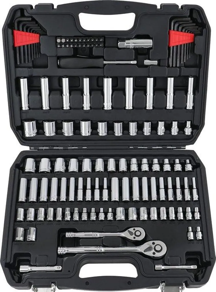 Jeu de clés à cliquet 123 pièces idéal pour réparation auto et bricolage