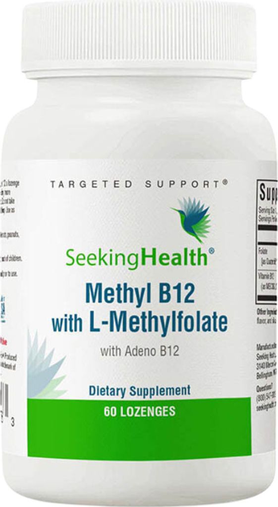 SEEKING HEALTH- SEEKING HEALTH - Folsäure - Folian - Femibion 0 - Familienplanung - 800 µg - 60 vegetarische Kapseln - hochdosierte Vitamin B12 - Folio - Active B12 mit L-5-MTHF - Vitamin B12 i Folinsäure L-5-Methyltetrahydrofolat - 60 Lutschtabletten