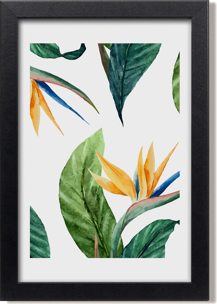 Bild 20x30 MDF-Rahmen, Wandkunst Königliche Strelitzia