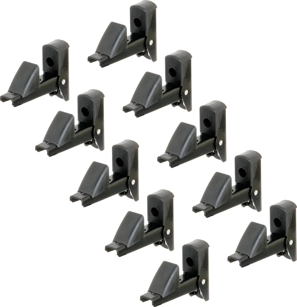 Arrêt de Volet et Porte Autobloquant en Aluminium Blanc Réglable - 10 pcs
