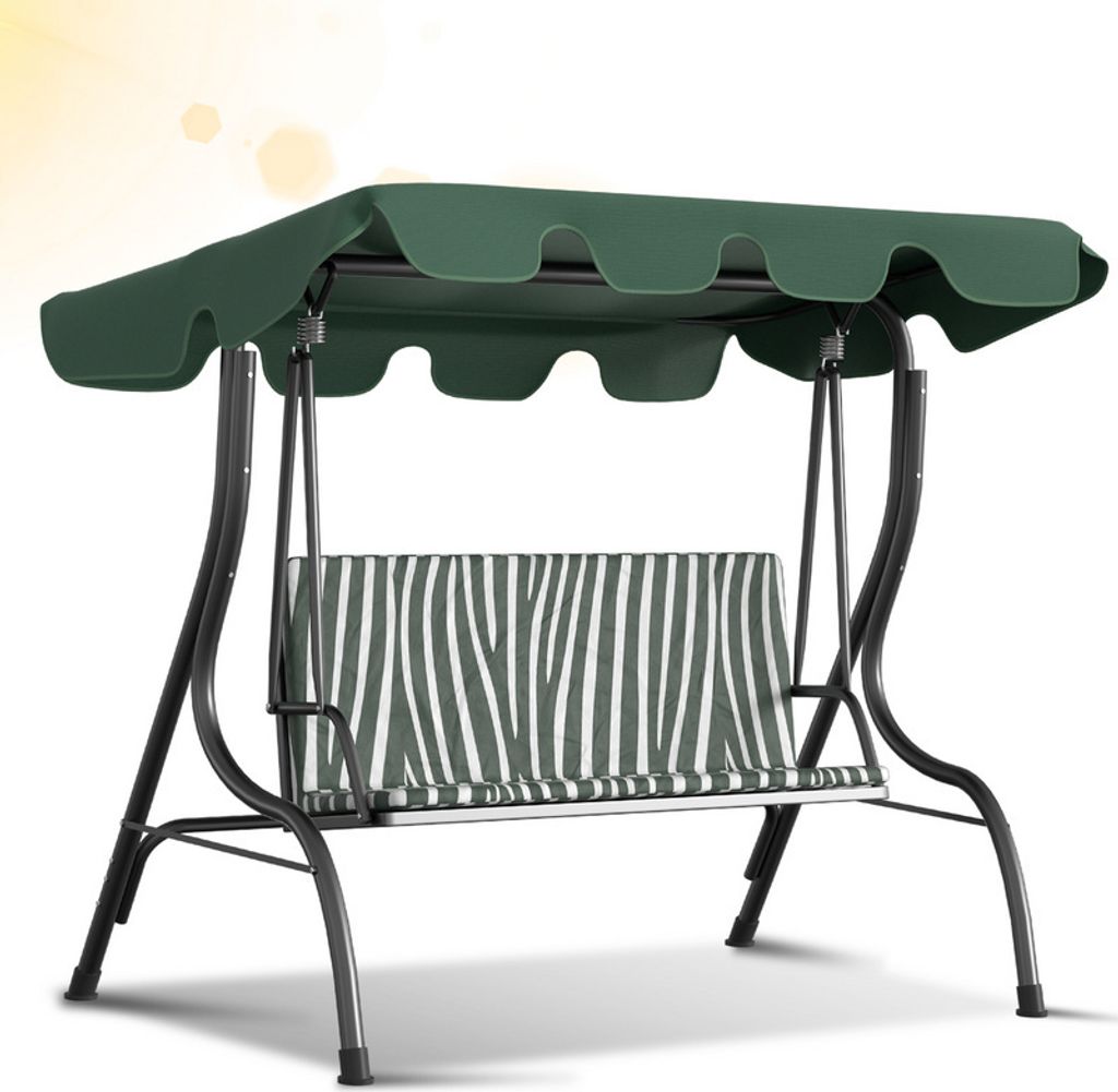 Yakimz Sonnendach ersatzdach Garten Baldachin Hollywoodschaukel Sonnenschirm Ersatzbezug UV-Schutz Plane Grün 210x145cm