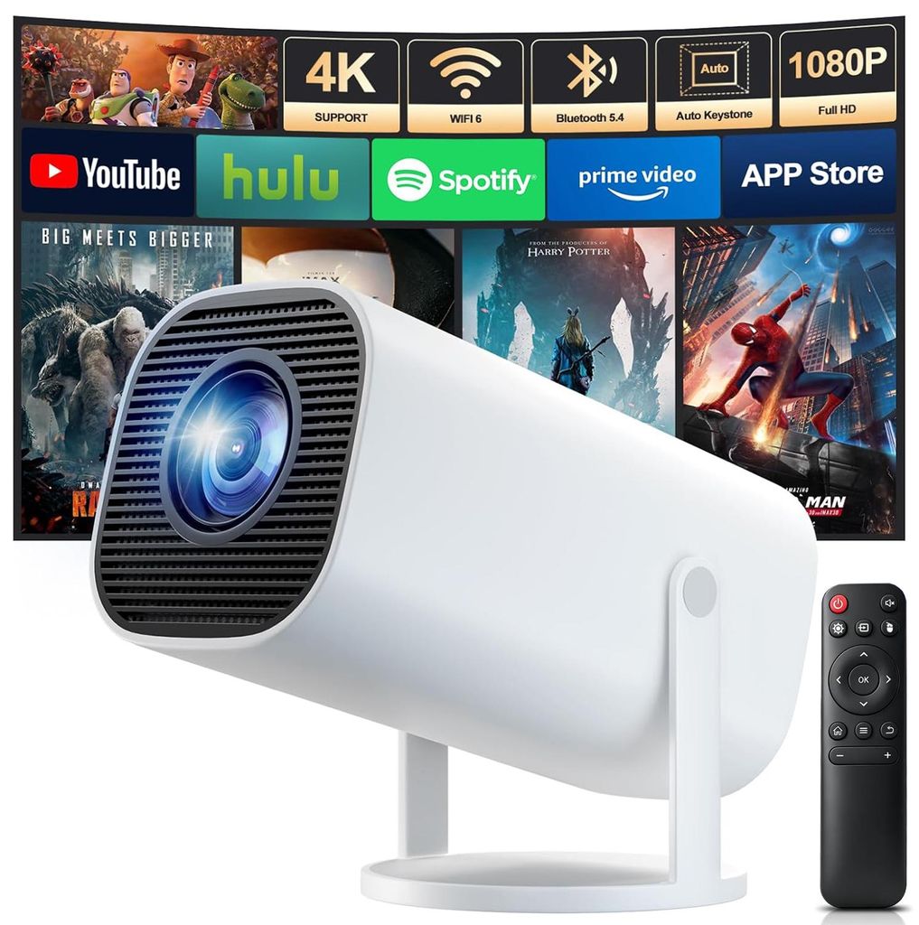 Projektor, Beamer, 4K 1080P Android 11 200 ANSI, Tragbarer Produktbild 
