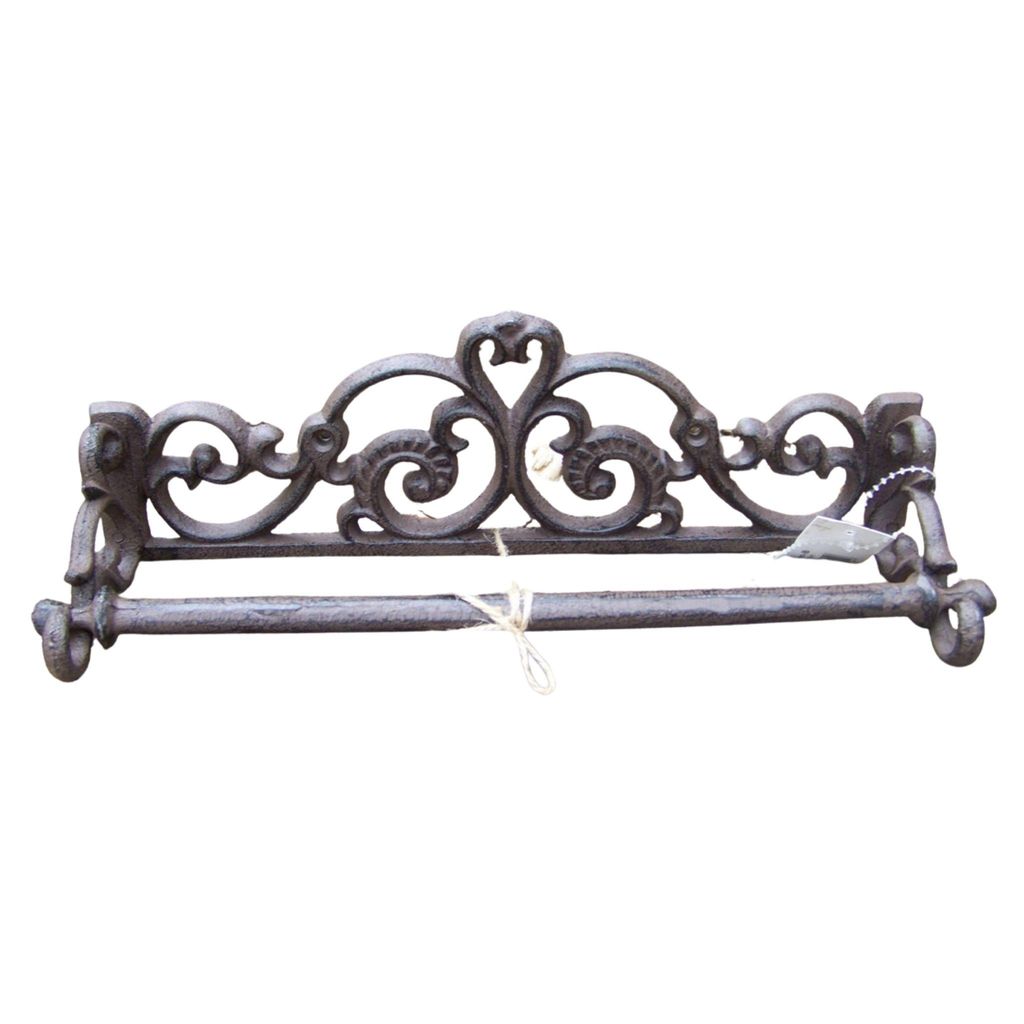 Porta rotolo da cucina a parete marrone antico Immagine del prodotto 
