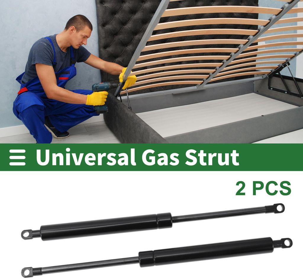 350mm/13.78" Gasdruckfedern 600N Gasfedern Schwarz Kohlenstoffstahl 2 Stücke Wohnmobil Auto Werkzeugkasten Deckel Aufbewahrungsbox Abdeckung Schra...