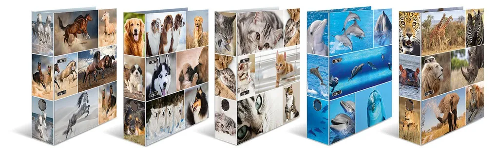 Classeur Scolaire Herma 7163 A4 Animals Dos 70mm pour Étudiants
