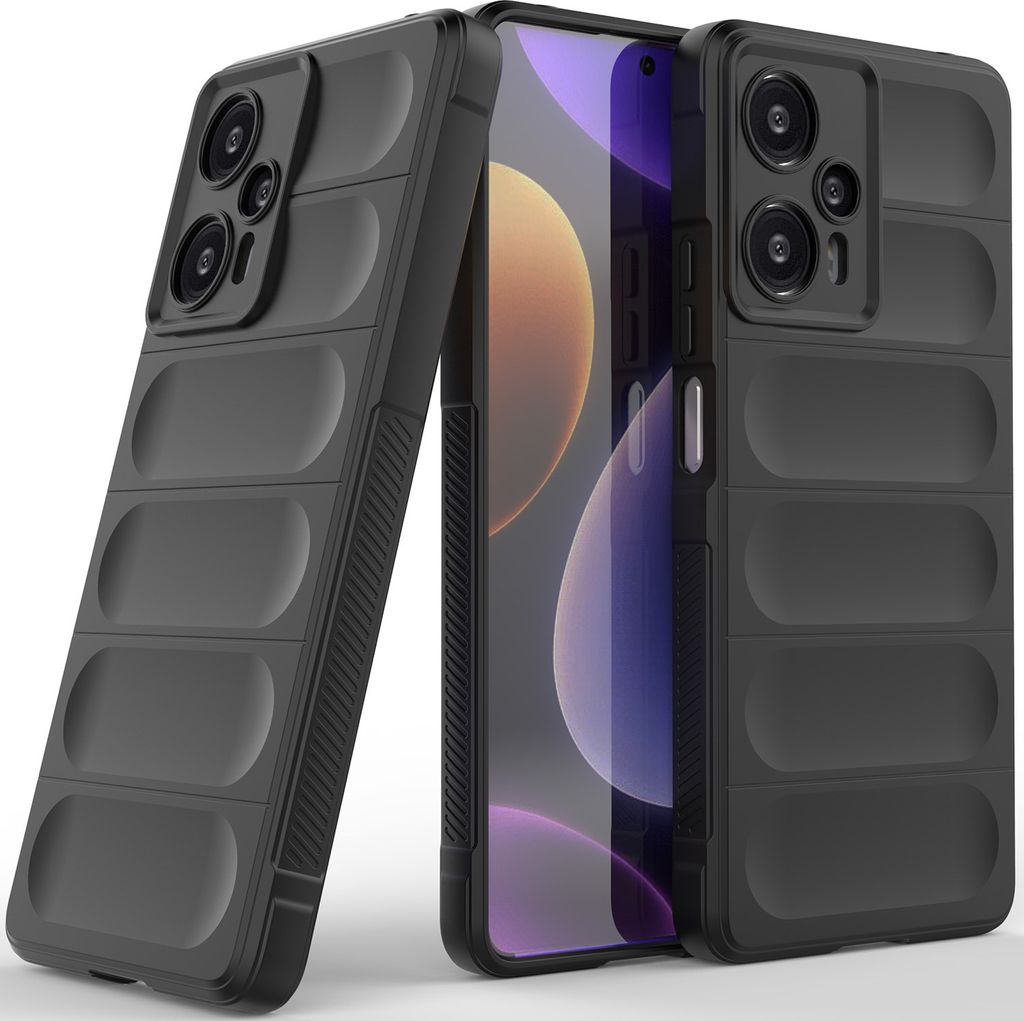Handyhülle für Xiaomi Redmi Note 12 Turbo Weich TPU Silikon Stossfest Anti-rutsch Hülle Schwarz