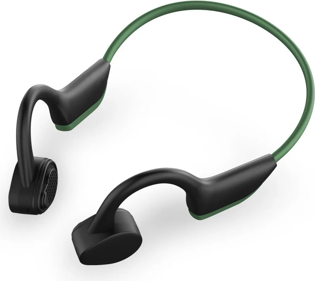 Casque à conduction osseuse Bluetooth sans fil sport vert - Modèle X1