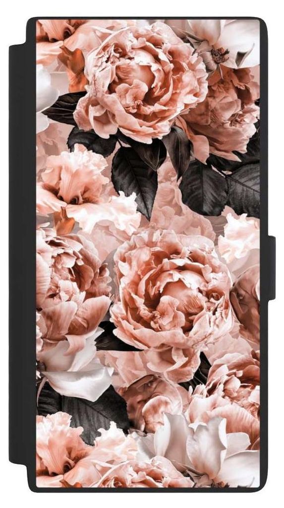 NIVOCASE Klapphülle für Samsung Galaxy S24 Ultra Handyhülle aus Kunst Leder NIVOflip schwarz Blume Rose Vintage