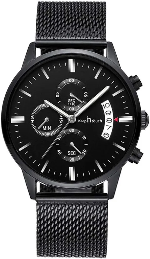 MICGIGI Elegante orologio da polso analogico al quarzo resistente all'acqua con movimento al quarzo giapponese e bracciale in acciaio inossidabile - Elegante orologio da uomo o da donna da indossare tutti i giorni