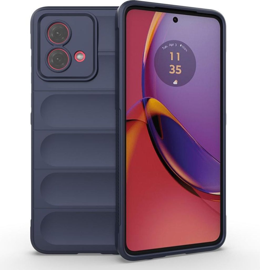 Motorola Moto G84 Hülle - Coverup Hands-On Rugged Back Cover - Blau