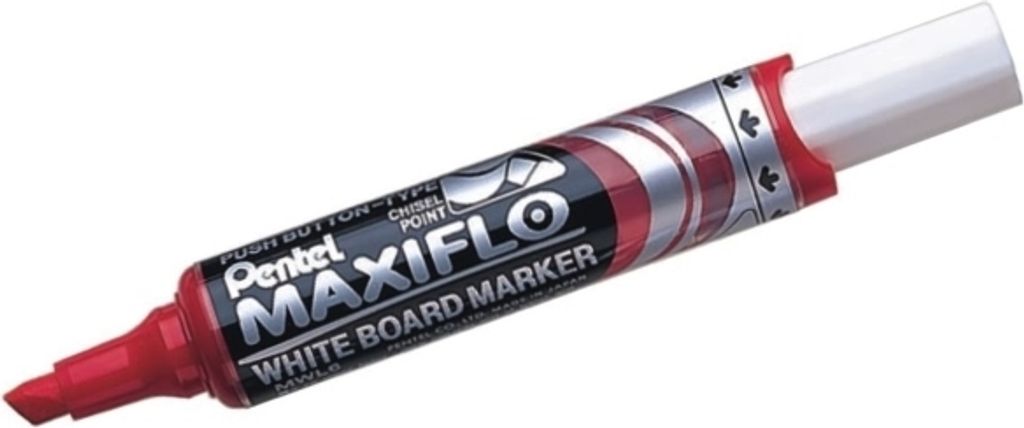 Pentel Whiteboardmar. Maxiflo 2,0-5,9 mm rot Produktbild 