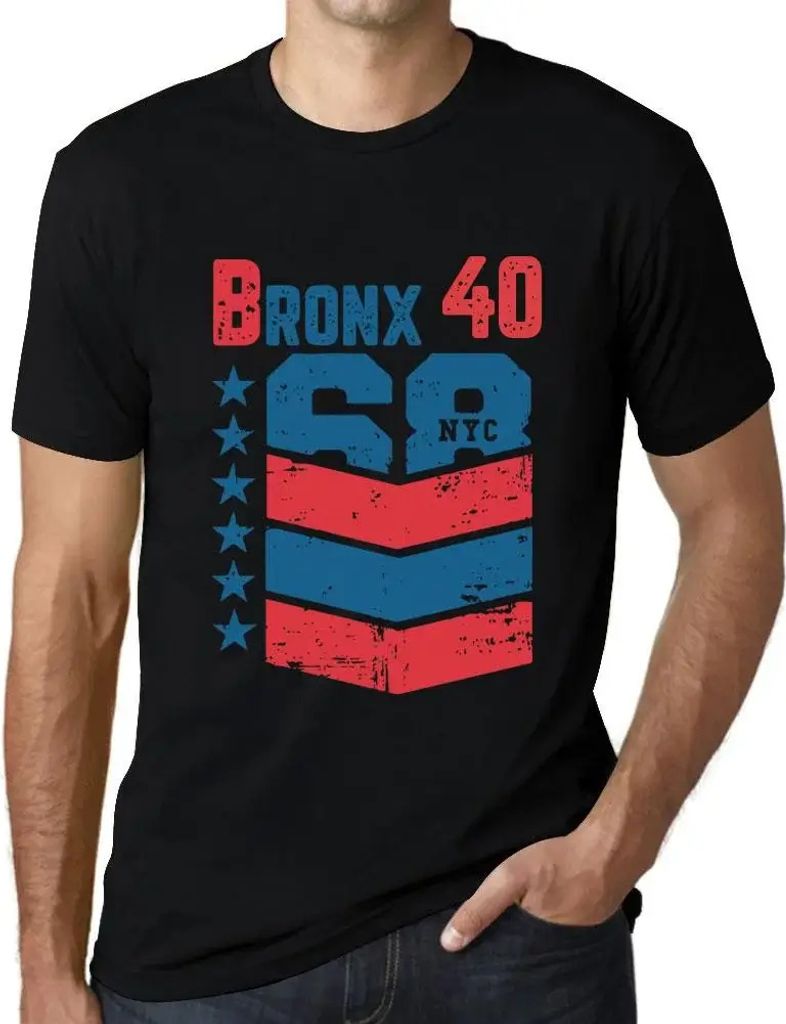 Herren Grafik T-Shirt Bronx 40 Geschenk 40. Geburtstag Jahrestag 40 Jahre Jubiläum 40 Jährige Mann Jahrgang 1984 Kurzarm Lustige Druck