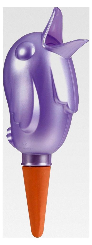 Wasserspeicher Bördy XL | 1x Lila | 620 ml Füllmenge | Bewässerungskugel klein mit Tonfuß | Wasserspender für Pflanzen und Blumen mit Terrakot...