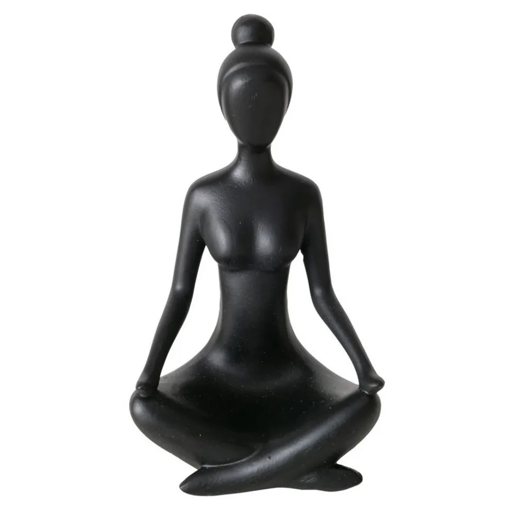 Statuetta Decorativa Yoga Donna 10 cm - Soprammobile Zen Design Moderno