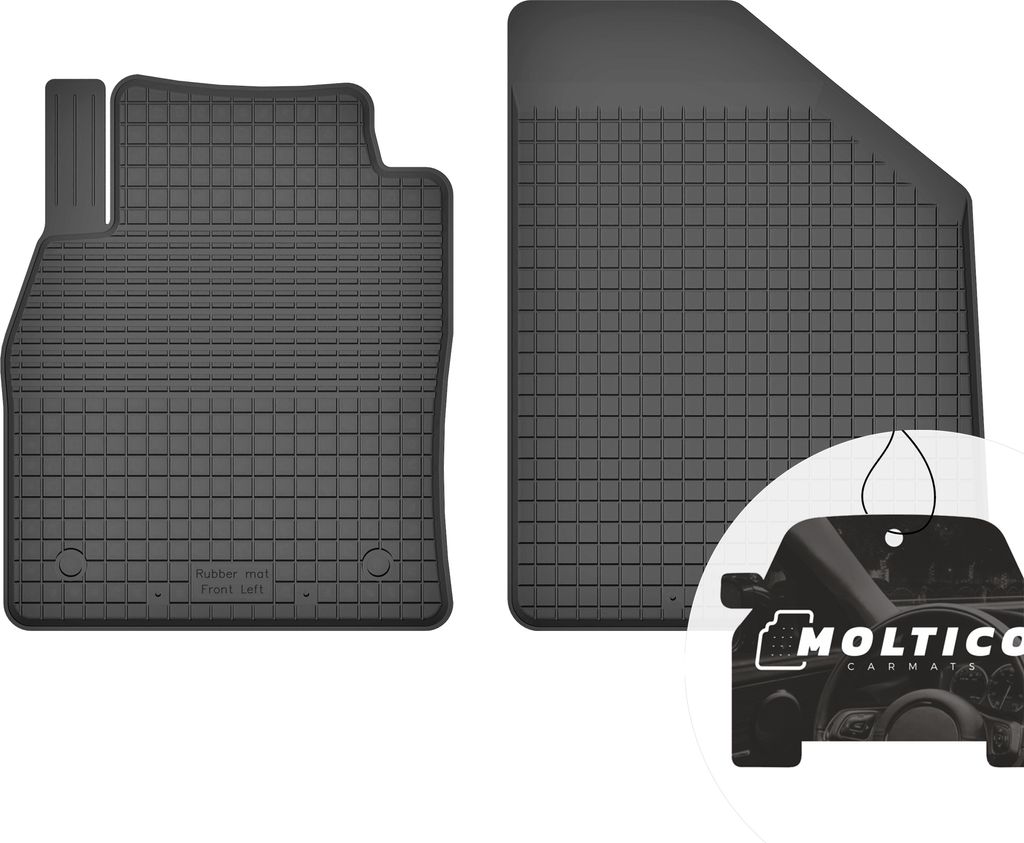 Vorne Gummimatten mit Rand Auto Fußmatten Gummi Automatten Passgenau 2-teilig Set - passend für Renault Scenic II 2003-2009