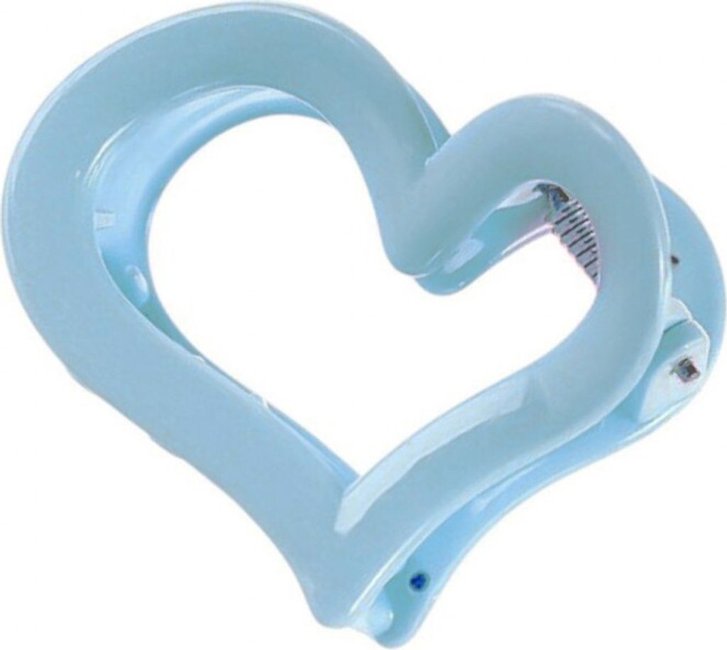 Haarspange Haarnadel XL Herz blau 6,5x6cm SP364N