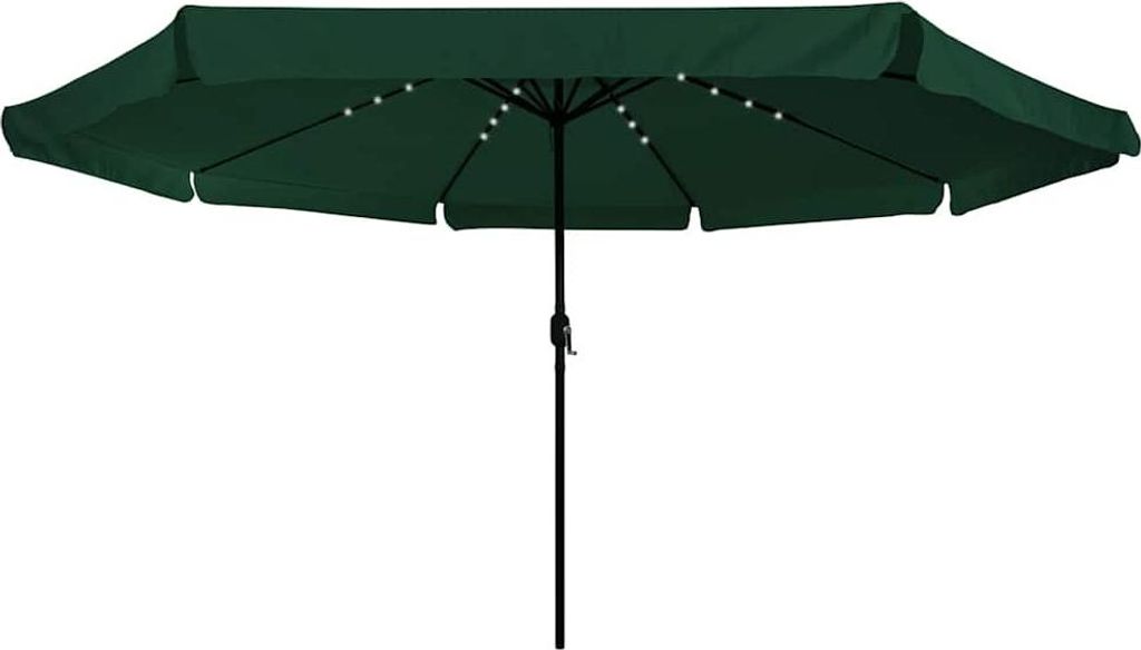 vidaXL Garten-Sonnenschirm Grün 395 x 395 x 245 cm Polyester