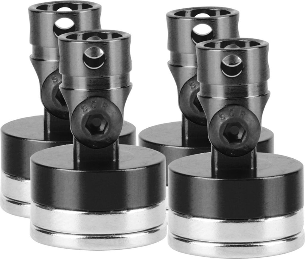 4pcs Starke Magnet RC Auto Shell Säule Post Fit für AXIAL SCX10 1/10 RC Auto ModellSchwarz