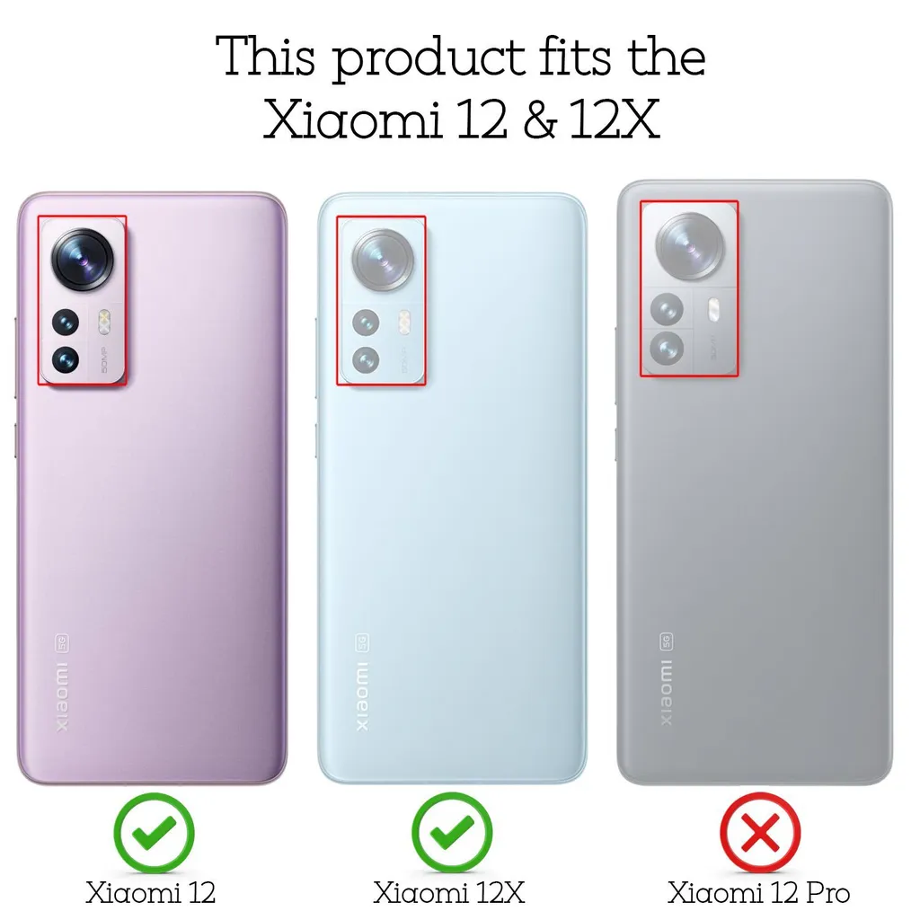 SORAKA Cover Per Xiaomi 12/12X Con Anello Porta E Piastra Metallica - Custodia In TPU Morbida, Ultrasottile, Anticaduta, Per Supporto Magnetico Auto (Nero/Rosso/Blu) - 2