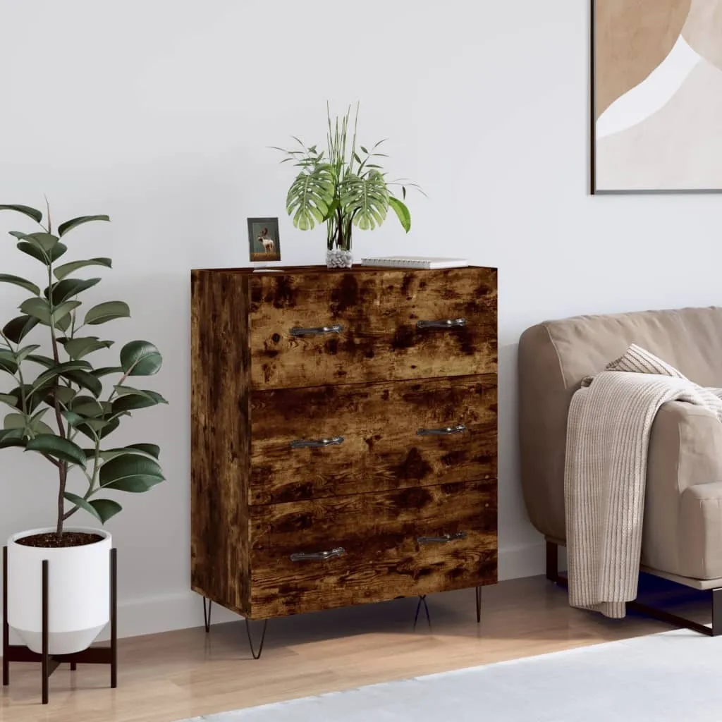 vidaXL Credenza Rovere Affumicato 69,5x34x90 cm | Mobile Contenitore Robusto - 2