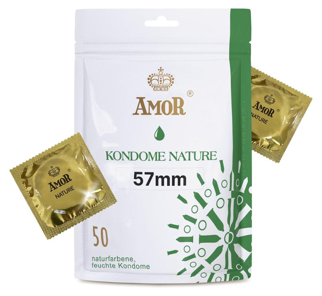 AMOR NATURE 57 mm kondómy, balenie po 50 kusoch | Prémiové Obrázok produktu 